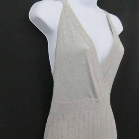 Lumiere Silver Gray Knit Dress Sparkly Club Party - Picture 5 of 8